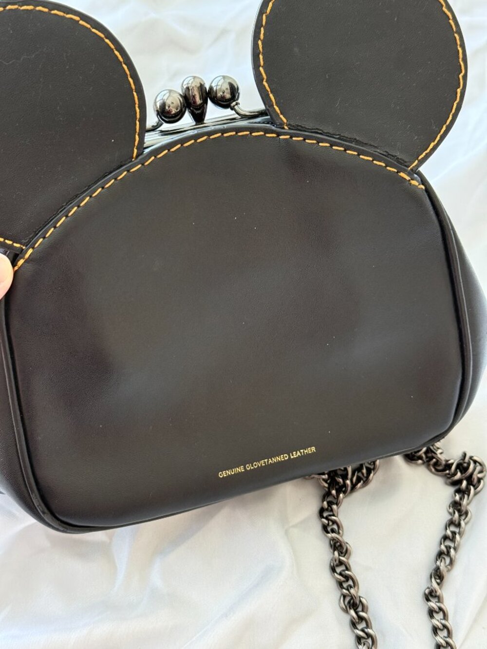 COACH Disney x Keith Haring Mickey Mouse Kisslock Bag Black 4720